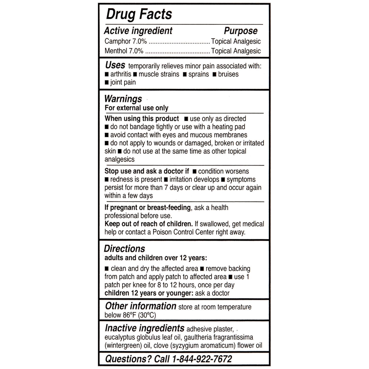slide 3 of 6, Absorbine Jr. Pain Relief Knee Patch, 6 Ct, 6 ct