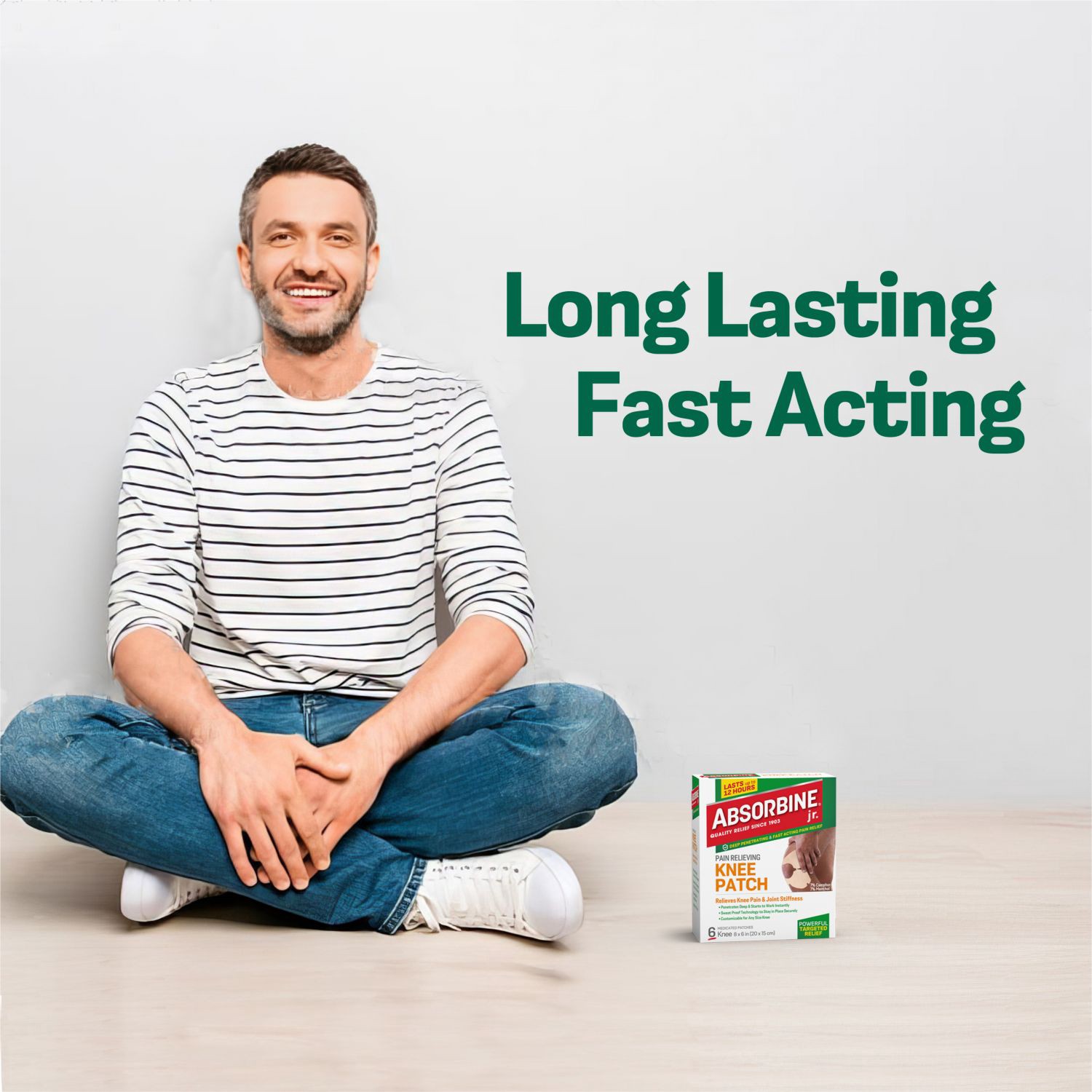 slide 5 of 6, Absorbine Jr. Pain Relief Knee Patch, 6 Ct, 6 ct