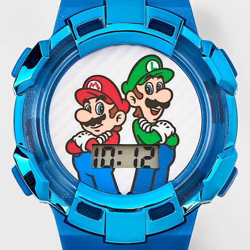 slide 3 of 3, Boys' Super Mario Watch: Digital Display, TPU Band, Plastic Case, Glass Crystal, 1 ct