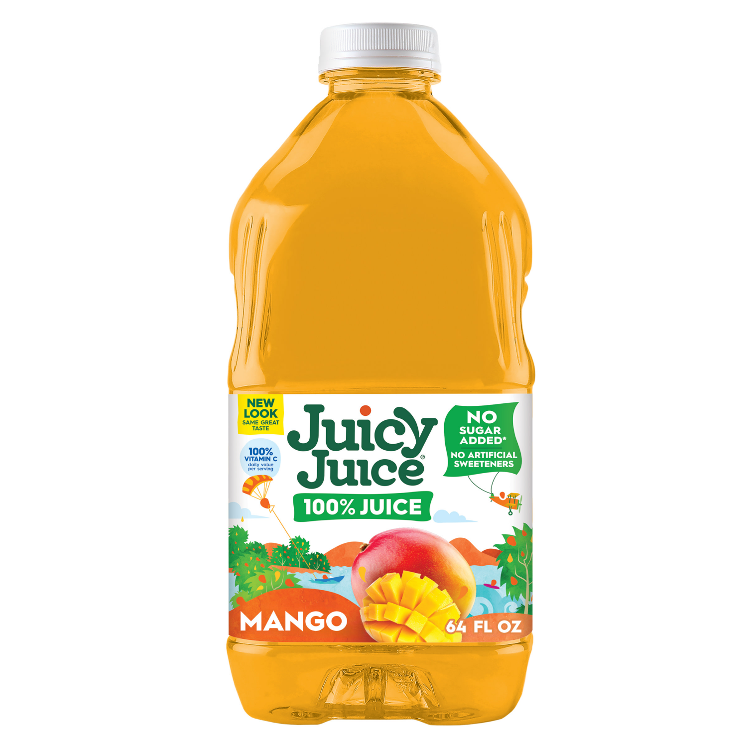 slide 1 of 4, Juicy Juice 100% Juice, Mango, 64 Fl Oz Bottle, 64 fl oz