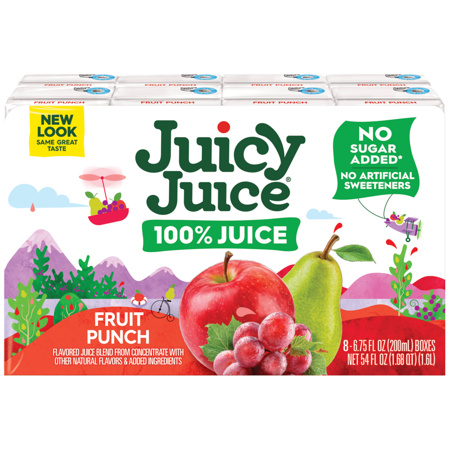 slide 4 of 5, Juicy Juice 100% Juice, Fruit Punch, 8 Count, 6.75 Fl Oz Juice Boxes, 8 ct