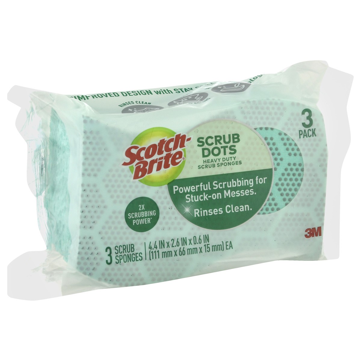 slide 9 of 11, Scotch-Brite Stay Fresh Heavy Duty Scrub Dots Scrub Sponges 3 ea, 3 ct