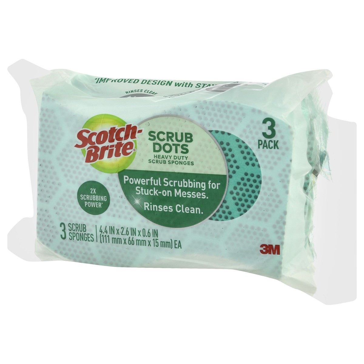 slide 5 of 11, Scotch-Brite Stay Fresh Heavy Duty Scrub Dots Scrub Sponges 3 ea, 3 ct