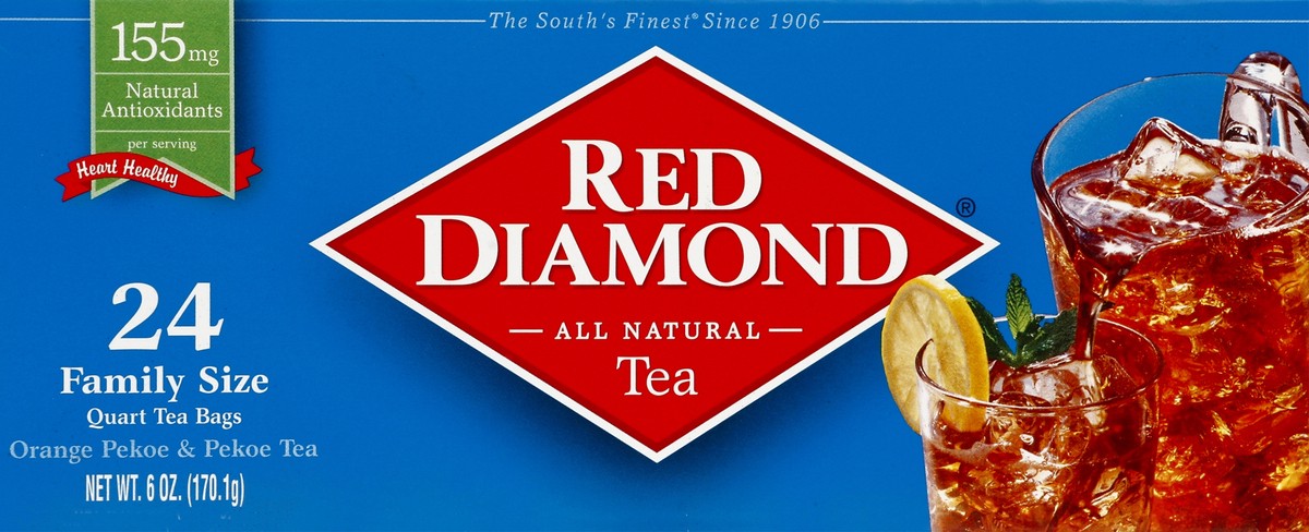 slide 4 of 5, Red Diamond Quart Size Tea Bags, 24 ct