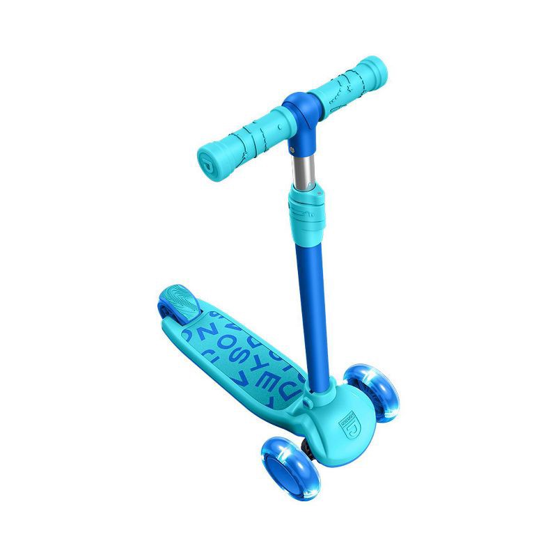 slide 3 of 8, Jetson Gem Learn & Grow Kick 3-Wheel Kick Scooter - Blue/Green: Adjustable Handlebar, LED Lights, 1 ct