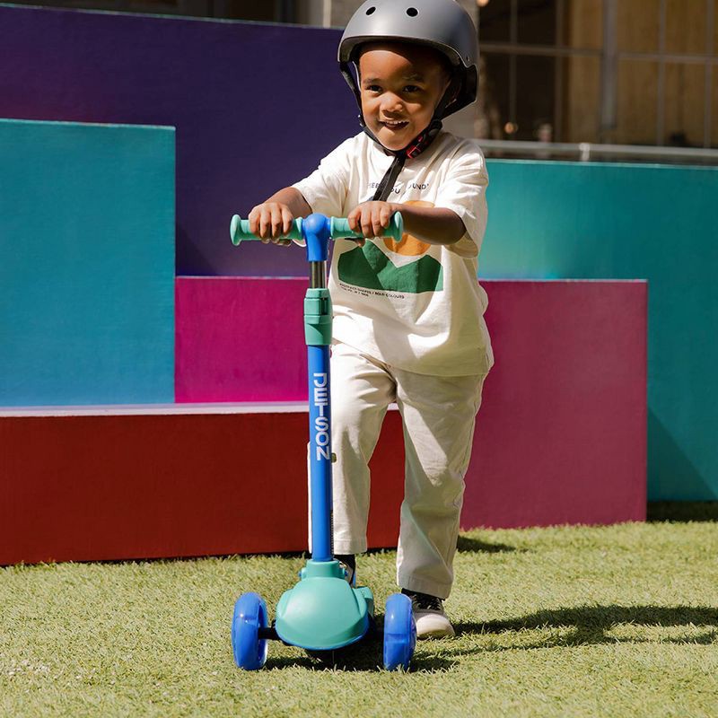 slide 6 of 8, Jetson Gem Learn & Grow Kick 3-Wheel Kick Scooter - Blue/Green: Adjustable Handlebar, LED Lights, 1 ct