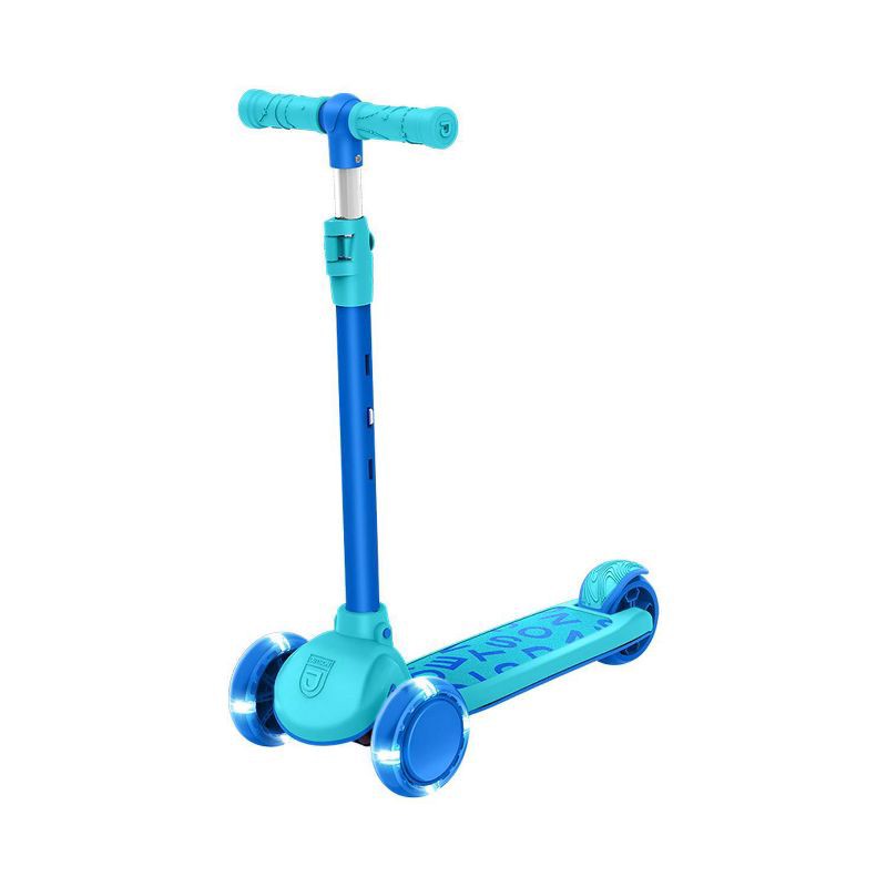slide 1 of 8, Jetson Gem Learn & Grow Kick 3-Wheel Kick Scooter - Blue/Green: Adjustable Handlebar, LED Lights, 1 ct