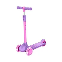 Jetson Gem Learn & Grow Kick 3-Wheel Kick Scooter - Purple/Pink: Adjustable Handlebar, LED Lights