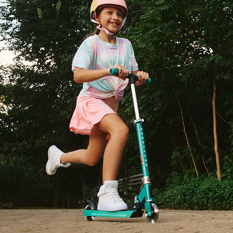 slide 5 of 9, Jetson Jupiter 2.0 Kids' Kick Scooter with LED Lights - Teal: Aluminum Frame, Adjustable Handlebar, 1 ct