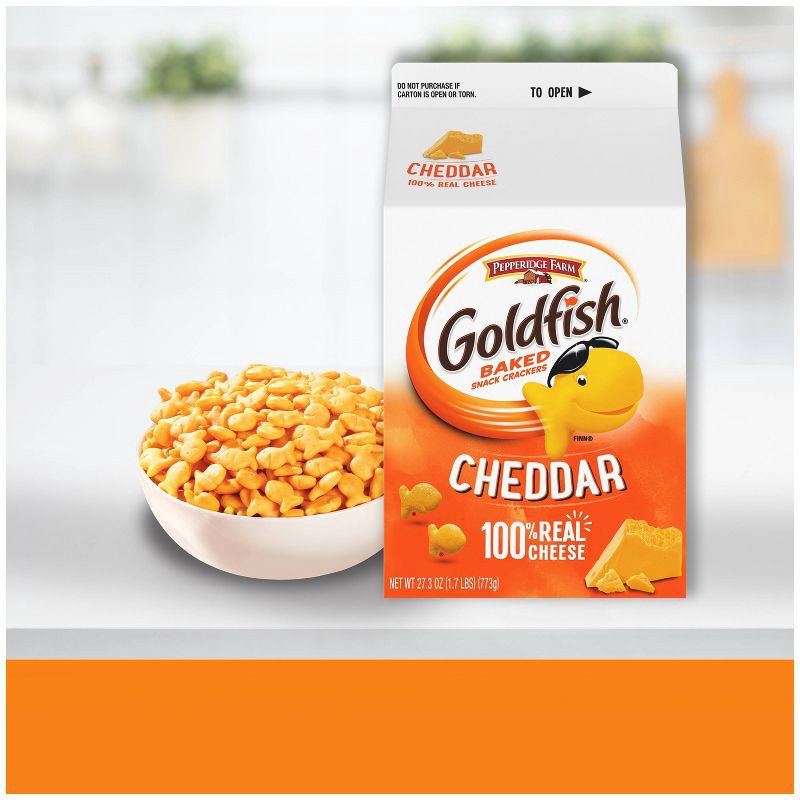 slide 2 of 10, Goldfish Cheddar Cheese Crackers - 27.3oz, 27.3 oz