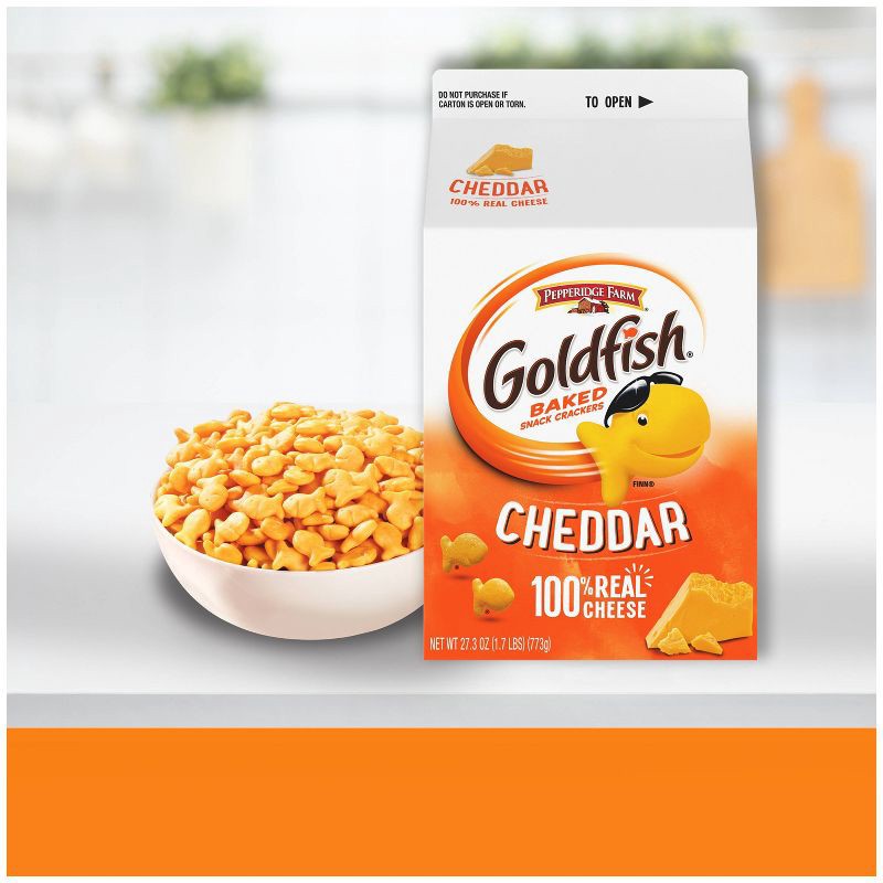 slide 2 of 11, Goldfish Cheddar Cheese Crackers Carton - 27.3oz, 27.3 oz