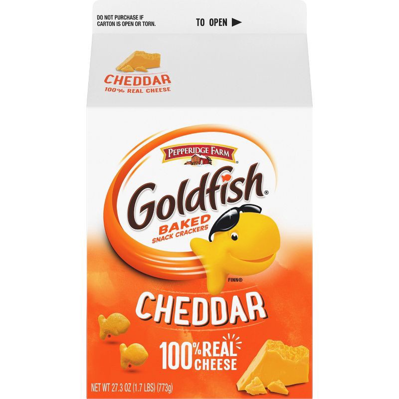 slide 3 of 11, Goldfish Cheddar Cheese Crackers Carton - 27.3oz, 27.3 oz
