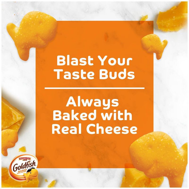 slide 2 of 8, Goldfish Flavor Blasted Xtra Cheddar Cheese Crackers Carton - 27.3oz, 27.3 oz