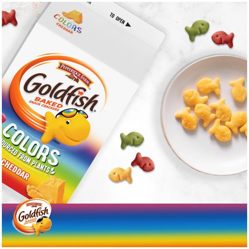 slide 2 of 9, Goldfish Colors Cheddar Cheese Crackers - 27.3oz, 27.3 oz