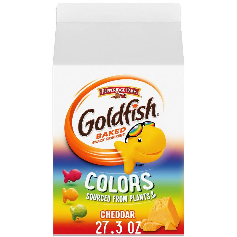 slide 1 of 9, Goldfish Colors Cheddar Cheese Crackers - 27.3oz, 27.3 oz