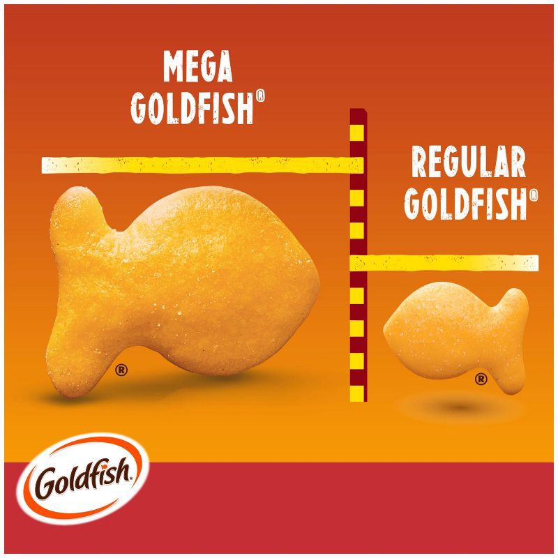slide 4 of 7, Goldfish Mega Bites Sharp Cheddar Crackers Carton - 24.3oz, 24.3 oz