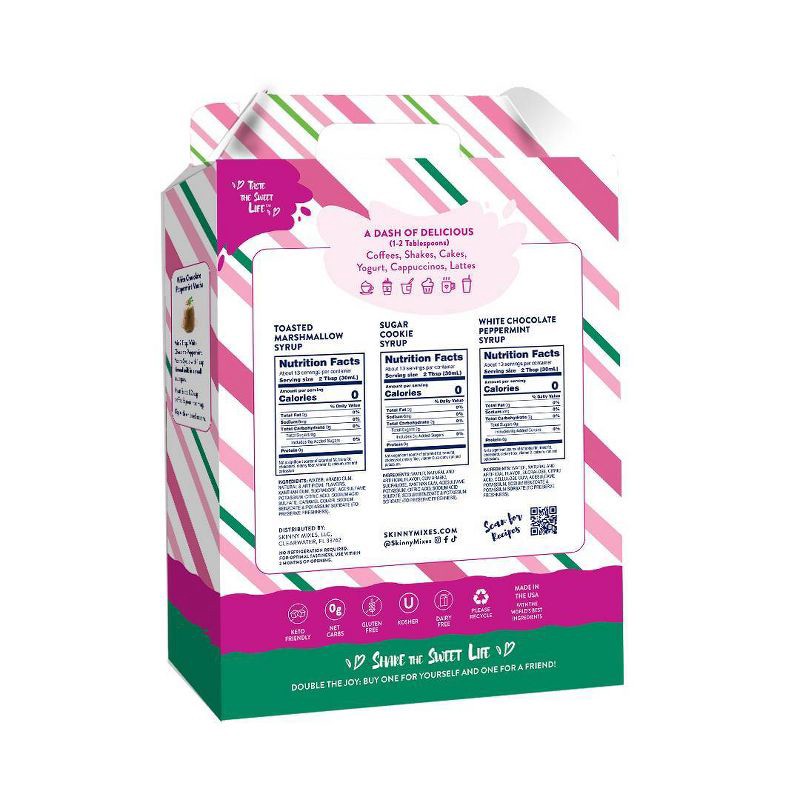 slide 2 of 6, Skinny Mixes Holiday Barista Syrup Gift Set Collection - 38.1 fl oz/3ct, 38.1 fl oz, 3 ct