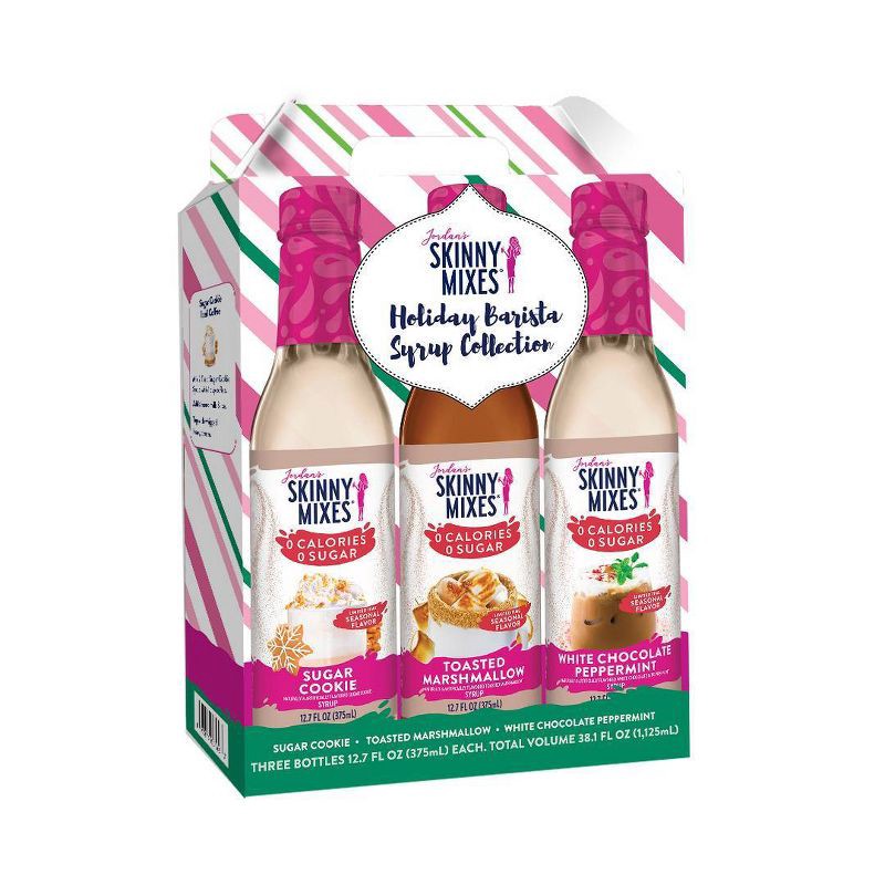 slide 1 of 6, Skinny Mixes Holiday Barista Syrup Gift Set Collection - 38.1 fl oz/3ct, 38.1 fl oz, 3 ct