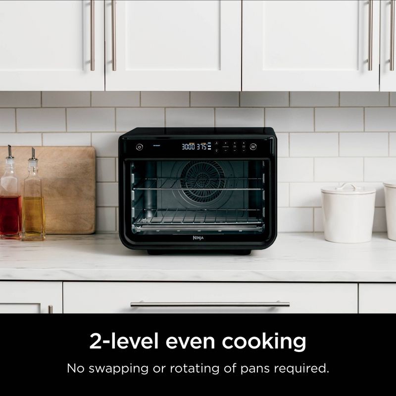 slide 6 of 8, Ninja Foodi 8-in-1 XL Pro Air Fry Oven DT202BK: Toaster Oven, 1800W, Dishwasher-Safe, Black, Includes Wire Rack & Recipes, 1 ct