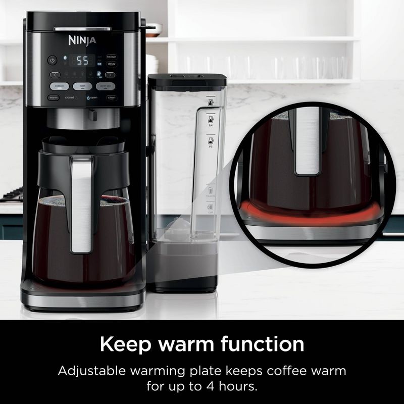 slide 5 of 10, Ninja DualBrew Hot & Iced Coffee Maker -CFP101: 12-Cup, Custom Brew Strength, Removable Reservoir, Glass Carafe, 1 ct
