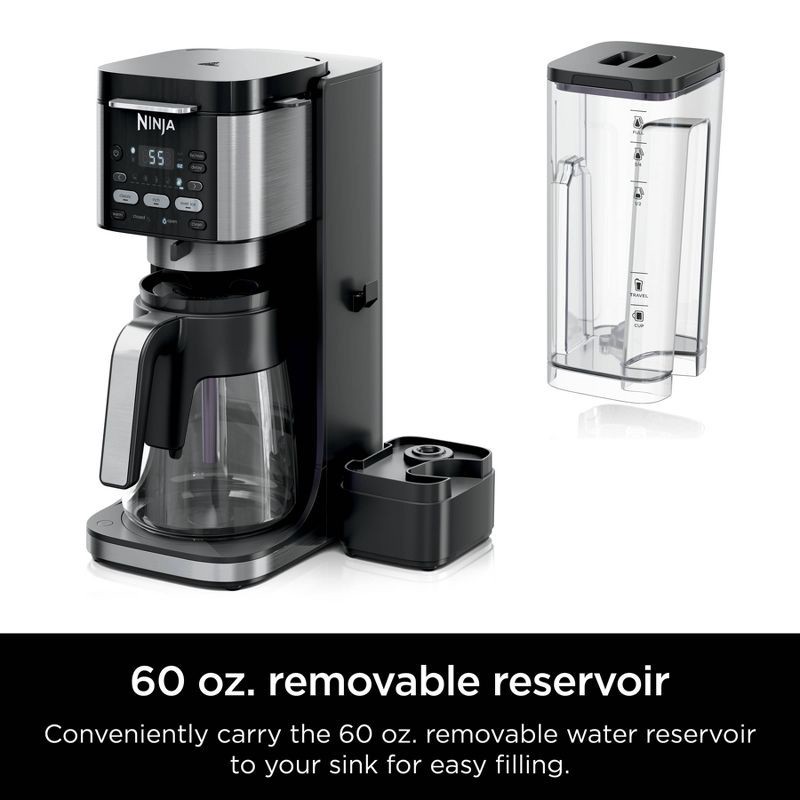 slide 6 of 10, Ninja DualBrew Hot & Iced Coffee Maker -CFP101: 12-Cup, Custom Brew Strength, Removable Reservoir, Glass Carafe, 1 ct