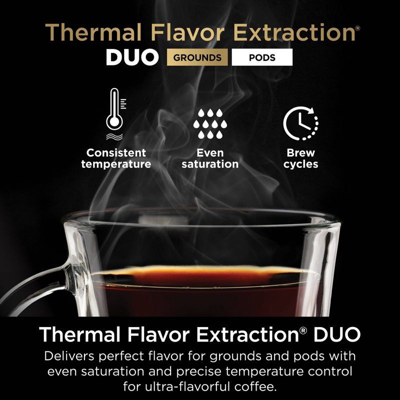 slide 8 of 10, Ninja DualBrew Hot & Iced Coffee Maker -CFP101: 12-Cup, Custom Brew Strength, Removable Reservoir, Glass Carafe, 1 ct