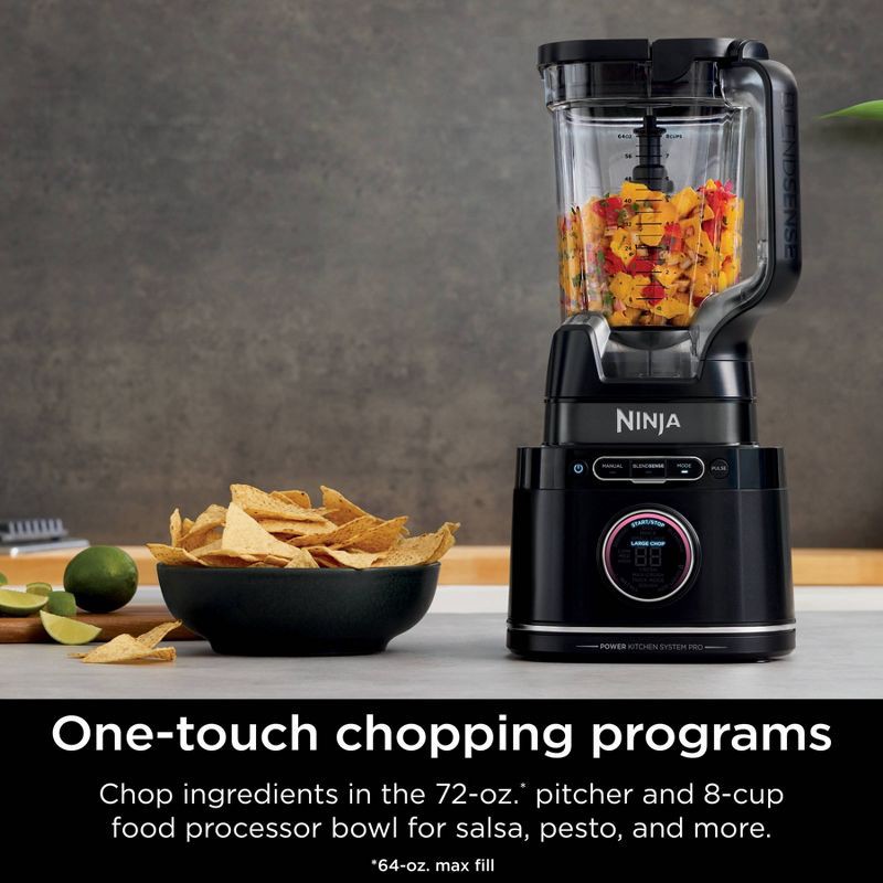 slide 9 of 17, Ninja Detect Power Kitchen System Pro with BlendSense Technology - TB401: 1200W Blender & Food Processor, 72oz Capacity, 72 oz