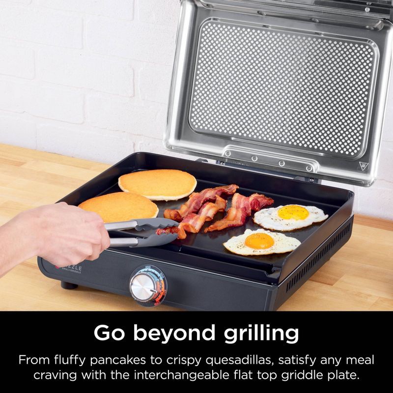 slide 5 of 10, Ninja Sizzle Indoor Grill & Griddle with Interchangeable Plates Gray, 1 ct