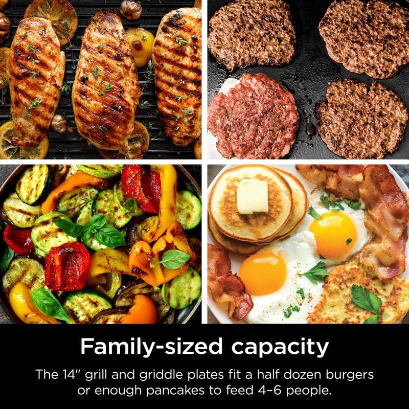 slide 7 of 10, Ninja Sizzle Indoor Grill & Griddle with Interchangeable Plates Gray, 1 ct