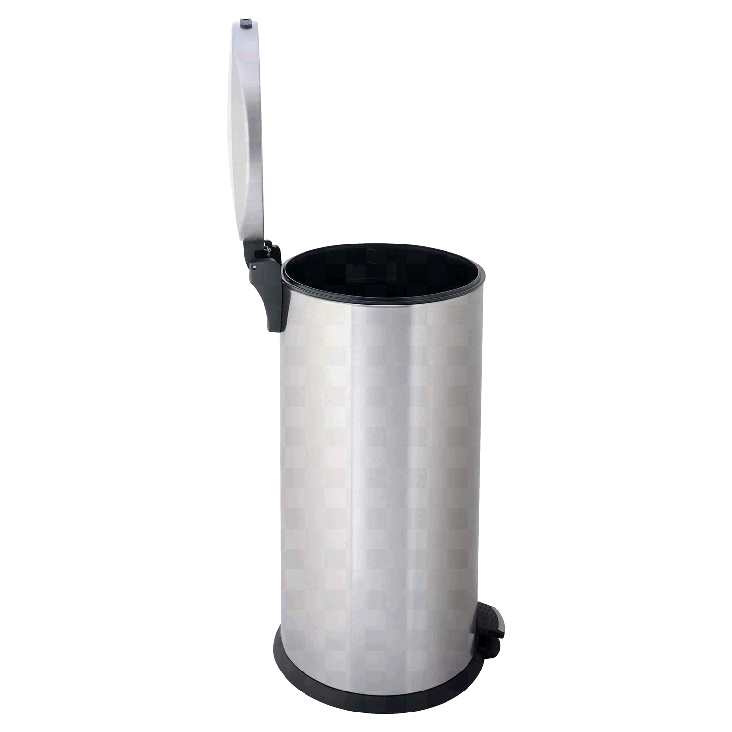 slide 2 of 3, Test Rite Oval Trash Bin W/pedal Stainless Steel, 40 liter