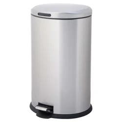 Test Rite Oval Trash Bin W/pedal Stainless Steel