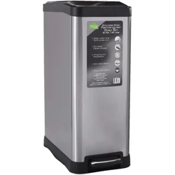 Test Rite Stainless Steel Slim Rectangular Bin