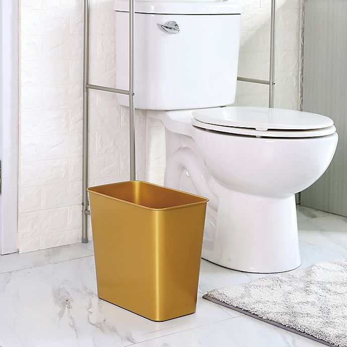 slide 2 of 2, Simply Essential Stainless Steel Wastebasket - Bronze, 1 ct