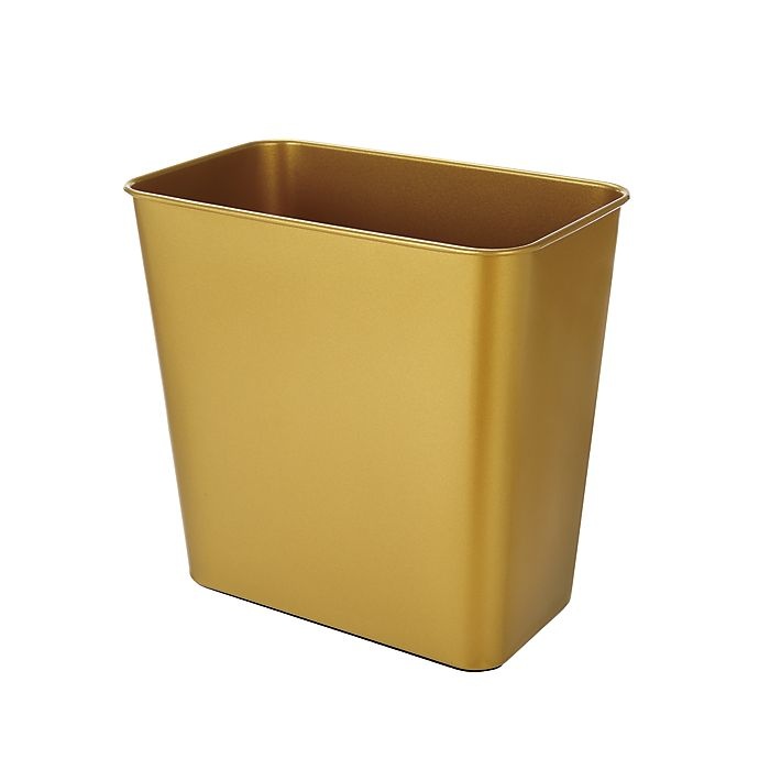 slide 1 of 2, Simply Essential Stainless Steel Wastebasket - Bronze, 1 ct