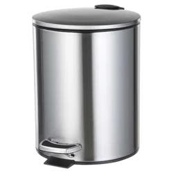 Home Zone Round Stainless Steel Trash Bin