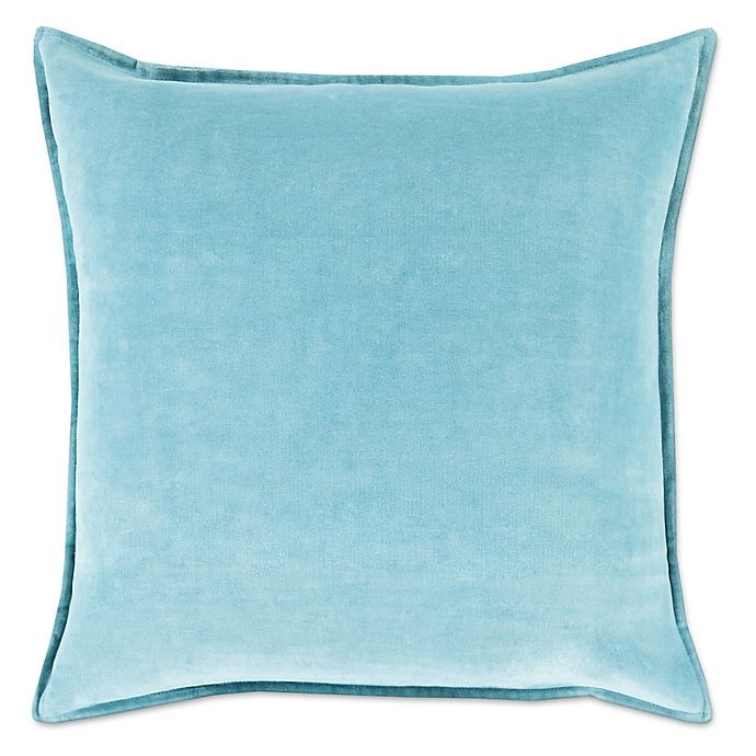 slide 1 of 1, Surya Velizh Square Throw Pillow - Aqua, 20 in