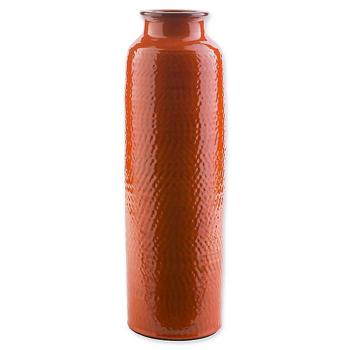 slide 1 of 1, Surya Zuniga Rismi Decorative Medium Table Vase - Orange, 1 ct