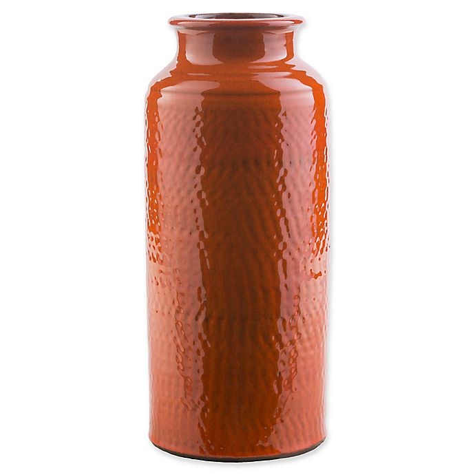 slide 1 of 1, Surya Zuniga Rismi Decorative Large Table Vase - Orange, 1 ct