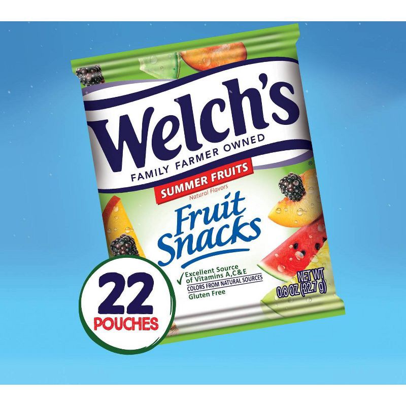 slide 6 of 6, Welch's Welchs Fruit Snacks Summer Fruits - 22ct/17.6oz, 22 ct; 17.6 oz