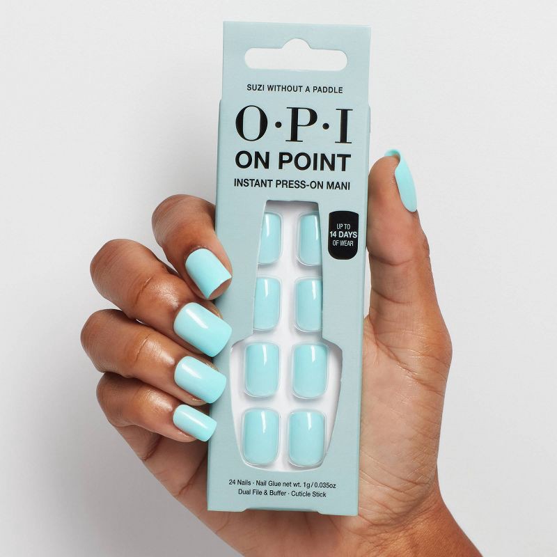 slide 4 of 9, OPI Press-On Fake Nails - Suzi Without A Paddle - 26ct, 26 ct