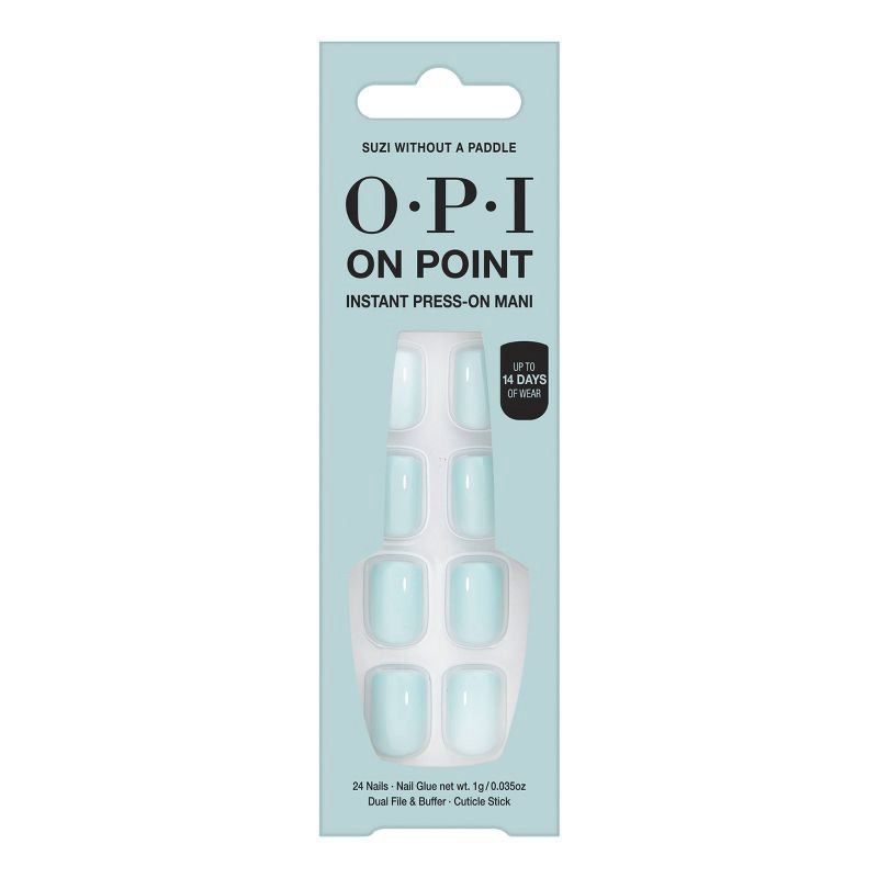 slide 1 of 9, OPI Press-On Fake Nails - Suzi Without A Paddle - 26ct, 26 ct