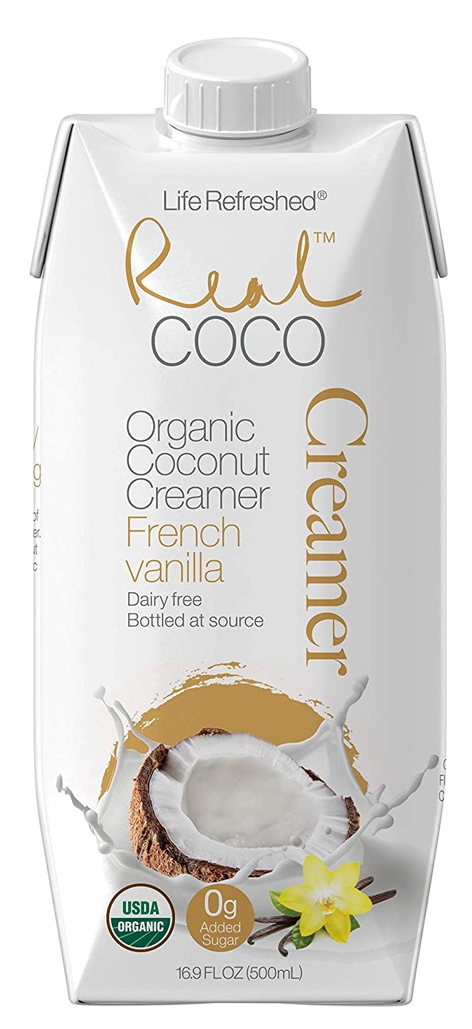 slide 1 of 1, Real Coco Organic Coconut Creamer, French Vanilla, 16.9 fl oz