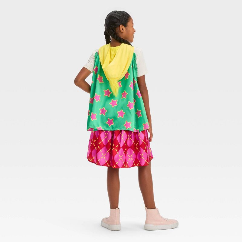 slide 4 of 4, Universal Girls' Trolls Viva Cosplay Dress - Off-White XL, 1 ct