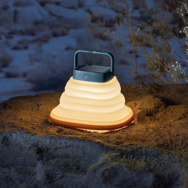 slide 2 of 4, Rechargeable LED Collapsible Portable Camp Lantern Orange - Embark™️, 1 ct