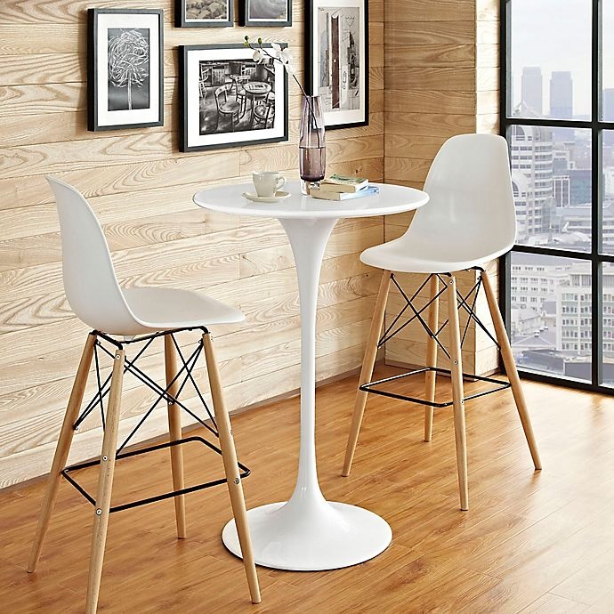 slide 4 of 4, Modway Lippa Bar Table - White, 1 ct