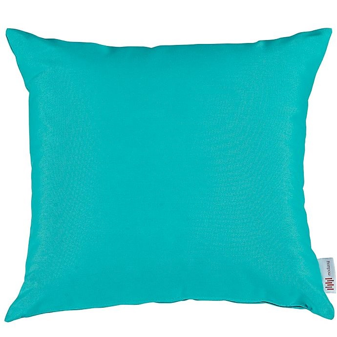 slide 2 of 2, Modway Convene Square Outdoor Patio Pillows - Turquoise, 2 ct