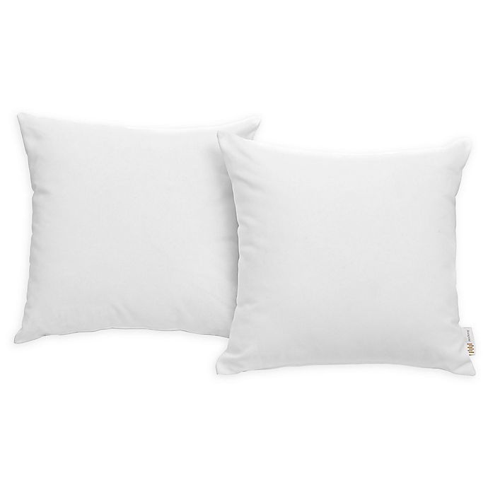 slide 1 of 2, Modway Convene Square Outdoor Patio Pillows - White, 2 ct