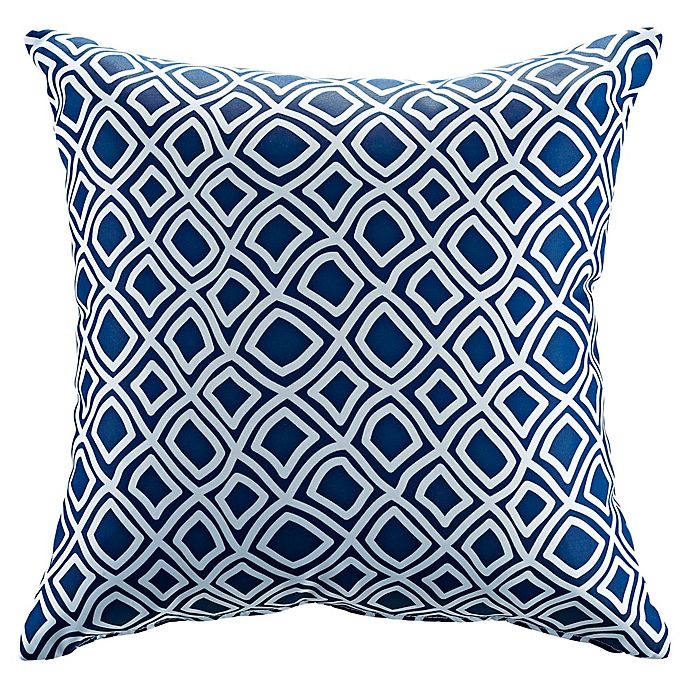 slide 2 of 2, Modway Outdoor Patio Square Throw Pillows - Blue/White, 2 ct