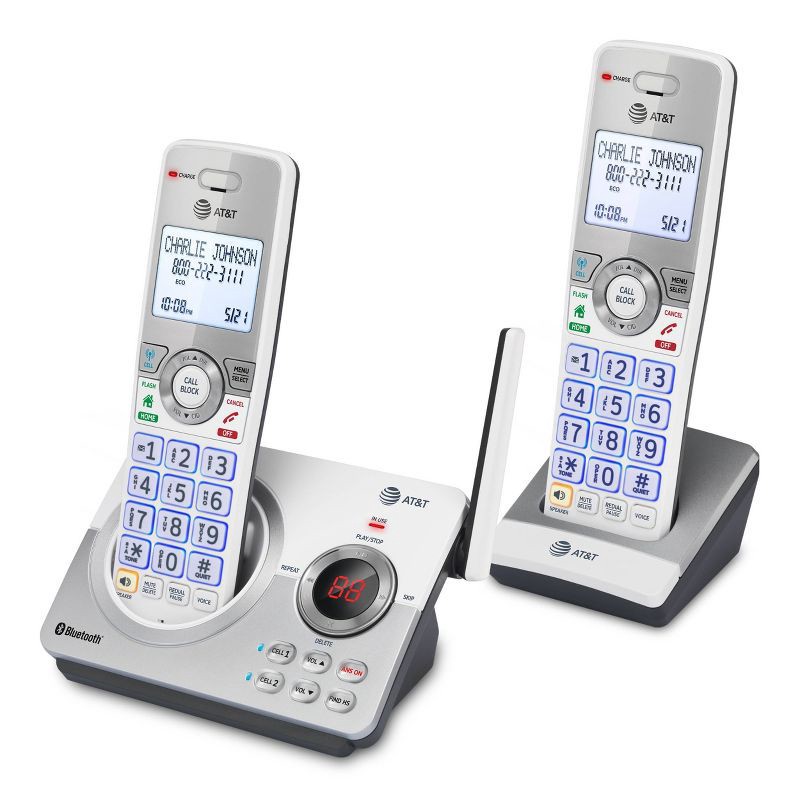 slide 2 of 3, AT&T DL72250 Dual Handset Cordless Phone: Caller ID, 7-Hour Battery, 1.9 GHz, 1 ct