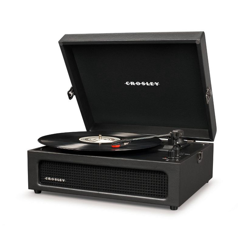 slide 2 of 9, Crosley Voyager Bluetooth Vinyl Record Player - Black, 1 ct